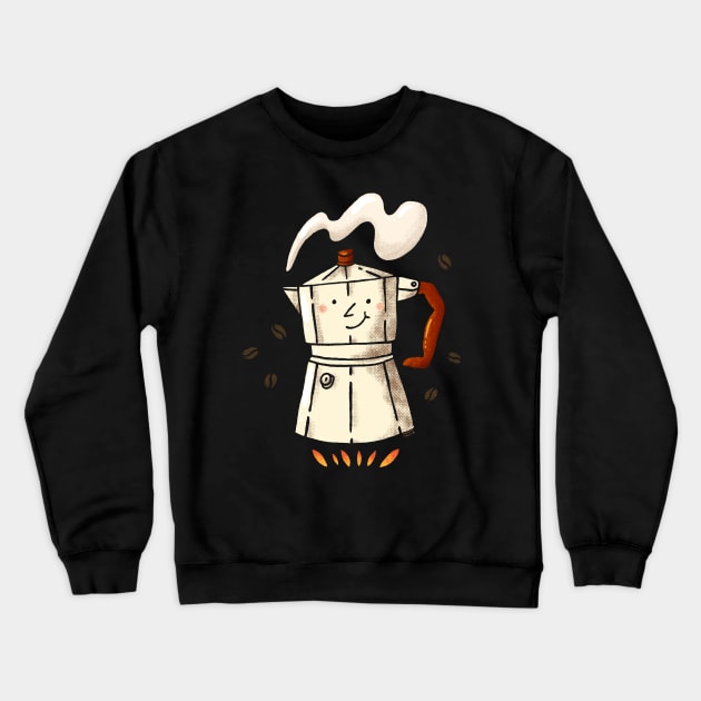 Stovetop Moka Pot Crewneck Sweatshirt by Tania Tania